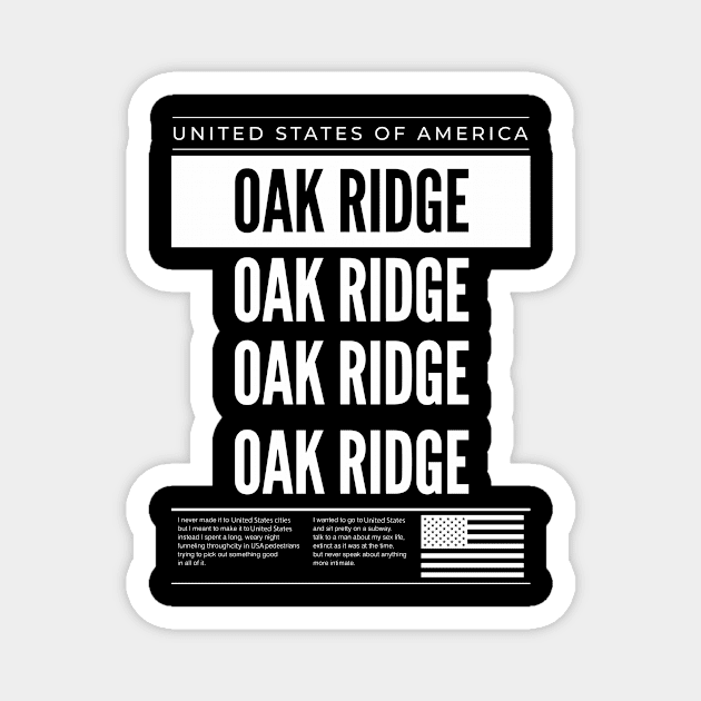 Oak Ridge Magnet by Delix_shop