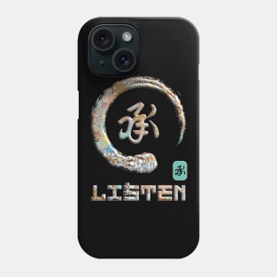 Listen Japanese Kanji Word Symbol Enso Circle 16 Phone Case