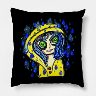 Raindrops and Crazed Thoughts Pillow