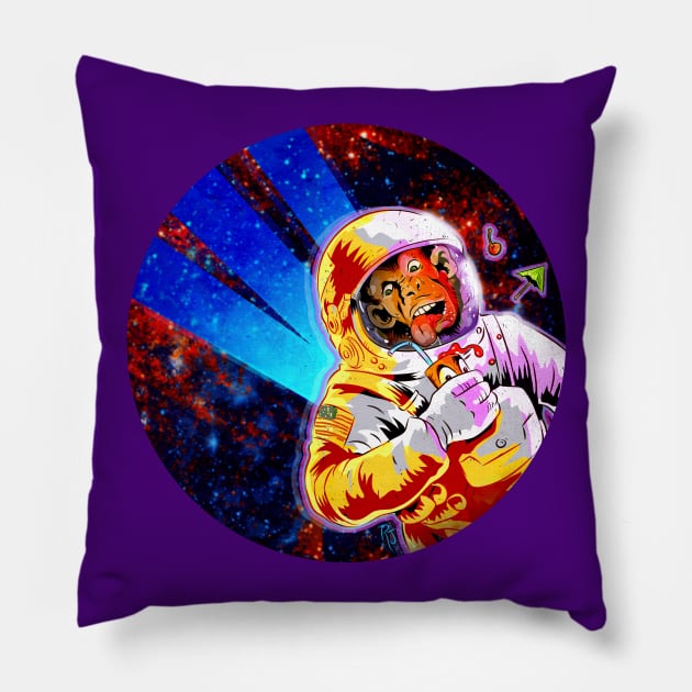 Space Chimp Pillow by zerostreet