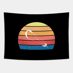 Retro sun kitesurfing Tapestry