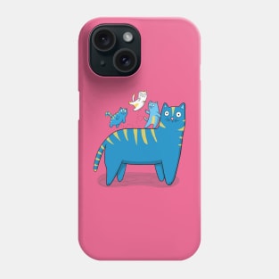 Cat and her Kittens Phone Case