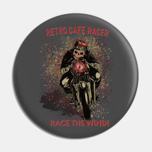 Retro Cafe Racer Race like the wind Pin