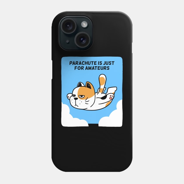 Flying Cat Phone Case by Onefacecat