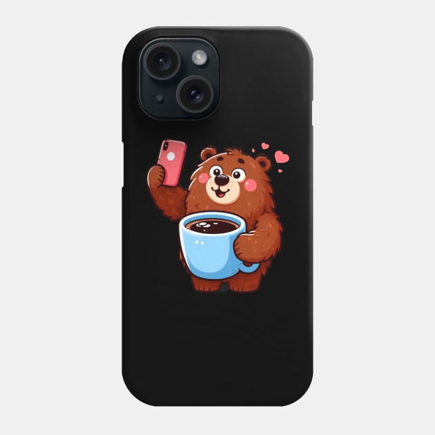 Coffee Bear Phone Case by BukovskyART