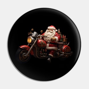 Santa Bike Rider Pin