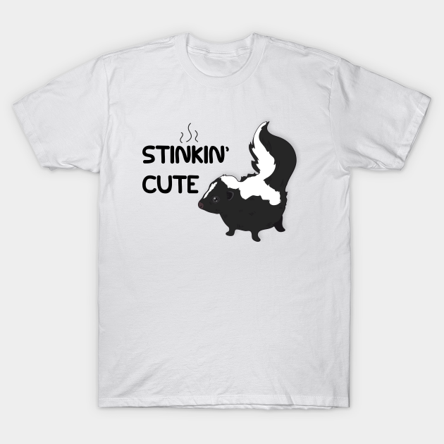 Discover Stinkin' (Stinking) Cute - Adorable Smelly Skunk Stripes - Cute Skunk - T-Shirt