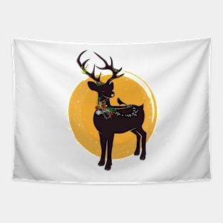 Deer with greens Tapestry