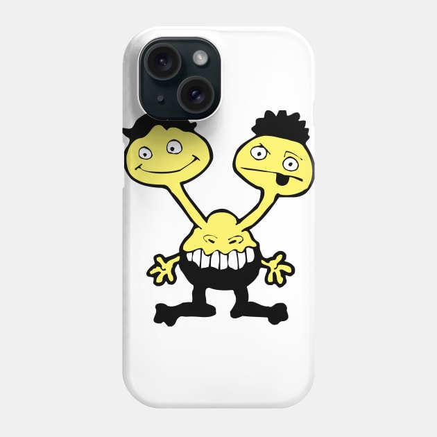 Two-Headed Funny Guy Phone Case by Urbanic