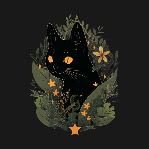 Black Cat wildflowers by Enyr's little witchy corner