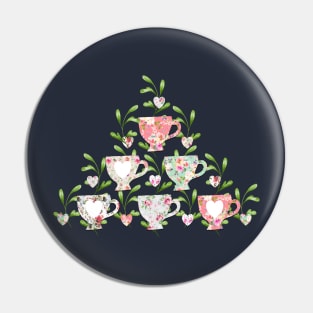 Chintzy Teacup Pyramid Pin