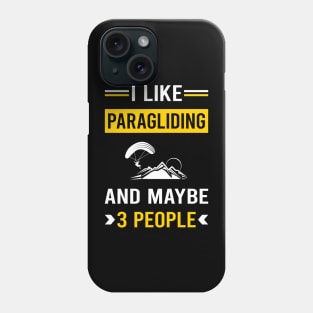 3 People Paragliding Paraglide Paraglider Phone Case