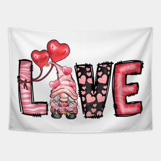 Love Heart Gnome Valentine Day Tapestry