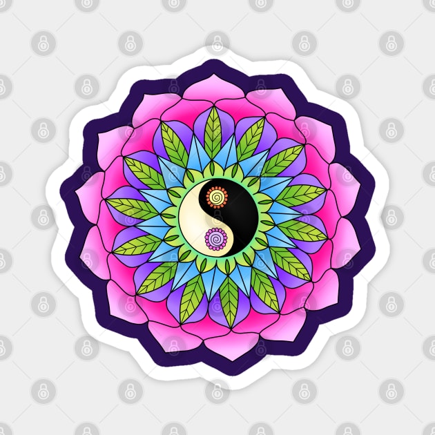 mandala Yin Yang Magnet by albertosancami