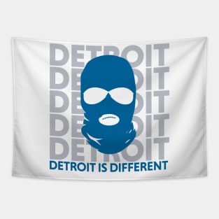 Detroit Is Different // Retro Detroit Villain Blue Ski Mask Tapestry