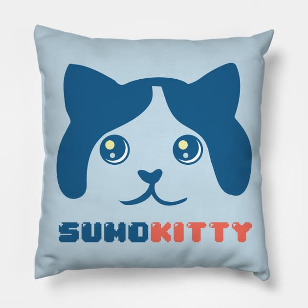 Sumo Kitty Pillow by skyshadows55