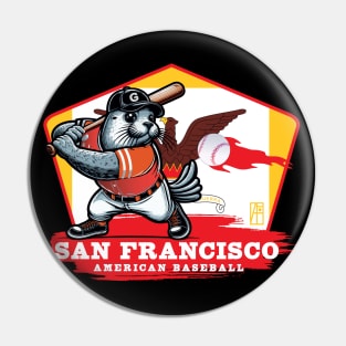 USA - American BASEBALL - San Francisco - Baseball mascot - San Francisco baseball Pin