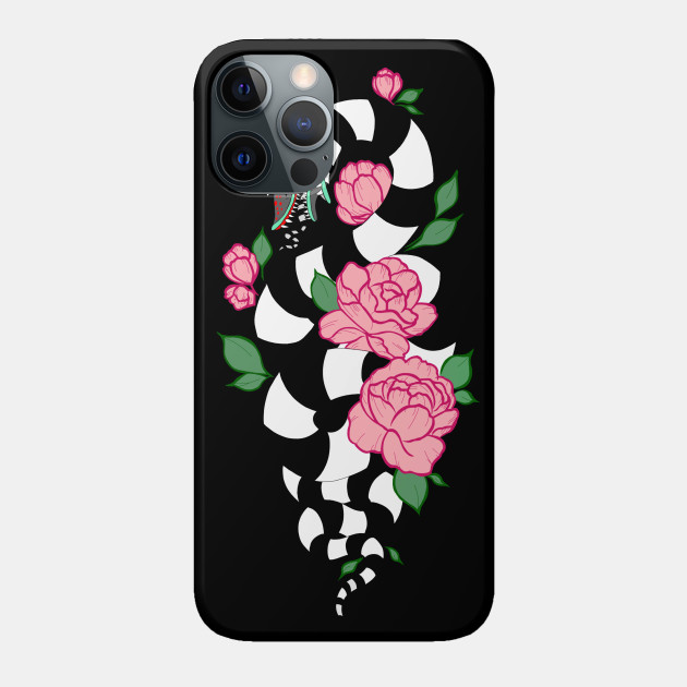 Beetlejuice Sandworm Floral - Beetlejuice - Phone Case