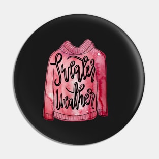 Sweater weather watercolour illustration Pin