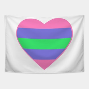 Pride Flag Heart Trigender Tapestry