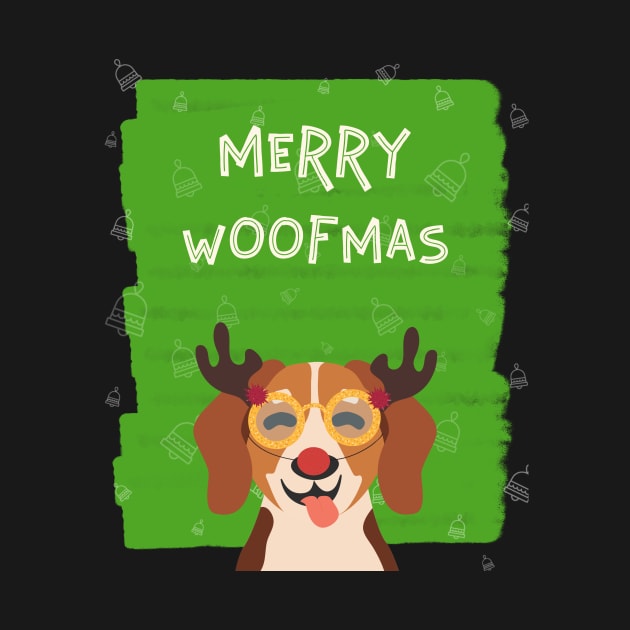 Merry Woofmas Cute Dog Christmas by The Studio Style