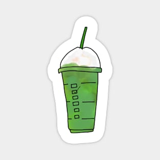 Green Iced Coffee Blended Drink Frappe Magnet