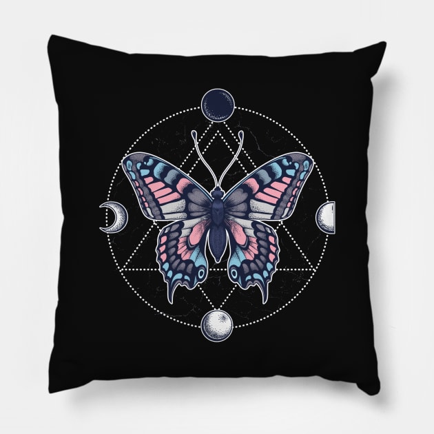 Transgender Butterfly Pillow by Psitta