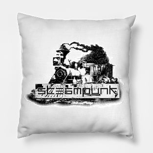 Steampunk - Steam Locomotive Pillow