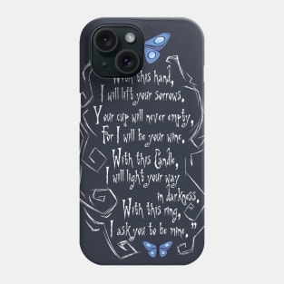 " With This Hand . . . " [ White Lettering ] Phone Case