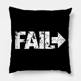 Fail Forward (White) Self Motivation Pillow