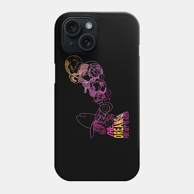 The Dreams You Fight For You Get To Keep Johnny Depp Black T-Shirt Phone Case by Draw The Line