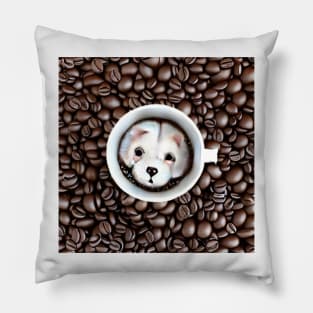 Puppuccino Coffee And Man's Best Friend The Dog Pillow