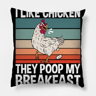 Chicken Poop Breakfast Pillow