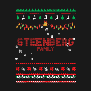 Steenberg Family Christmas, Name Xmas , Merry Christmas, Name , Birthday, Middle name T-Shirt