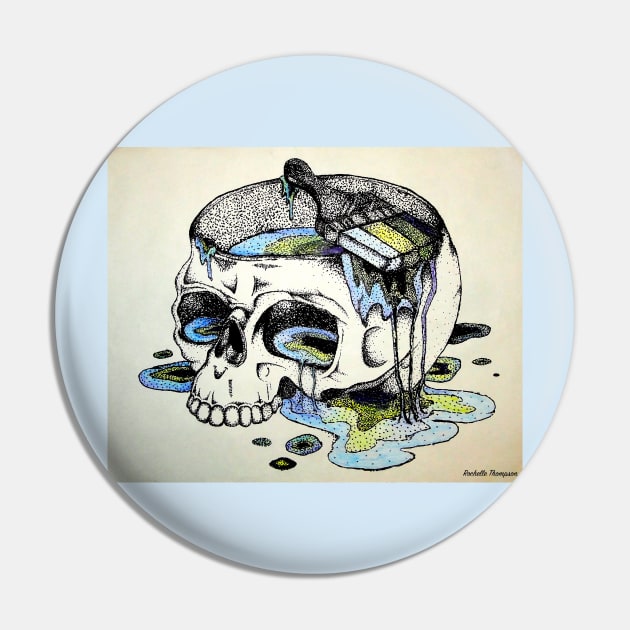 Dripping Skull Pin by Rororocker