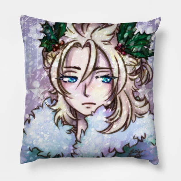 Snow Prince Albedo - Genshin Impact - Anime Fan Art Pillow by BonBonBunny