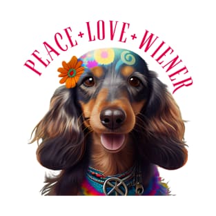 Peace, love and Wiener T-Shirt