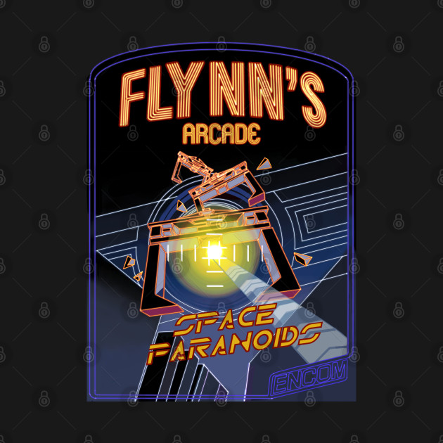 Flynn's Arcade - Home of Space Paranoids - Front and Back by DistractedGeek