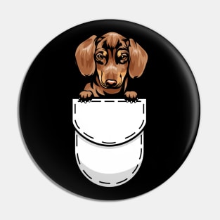 Funny Dachshund Pocket Dog Pin