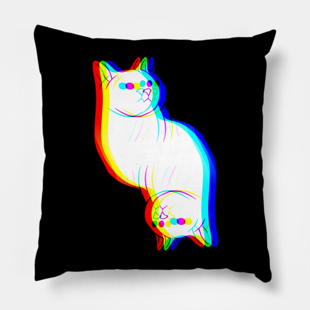 Cat Prism Pillow by AlondraHanley