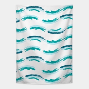 Blue Sea Waves Pattern-Enjoy Summer And Salt Life Tapestry