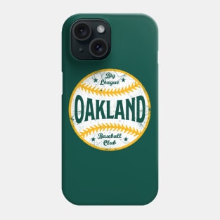 Oakland Retro Big League Baseball - Green Phone Case