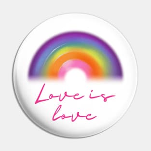 Rainbow pride love winds LGBTQ ally Pin