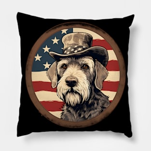 Patriotic Sealyham Terrier Pillow