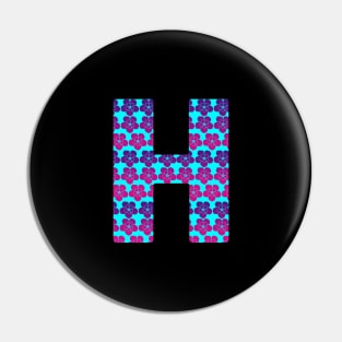 Letter H from roses Pin