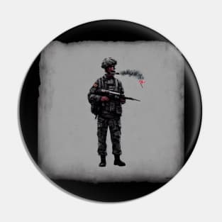 Soldier smoking Pin