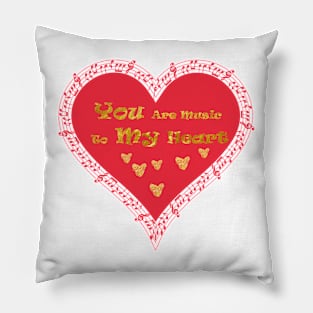 Valentine&#39;s Day Heart Music Pillow