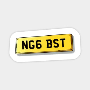 NG6 BST Bestwood Number Plate Magnet