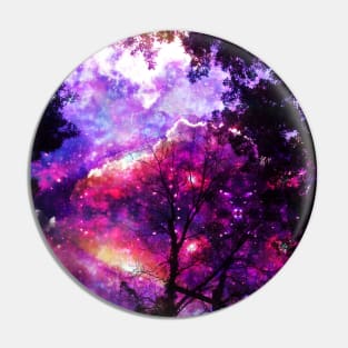 Space Sky and Trees Pin