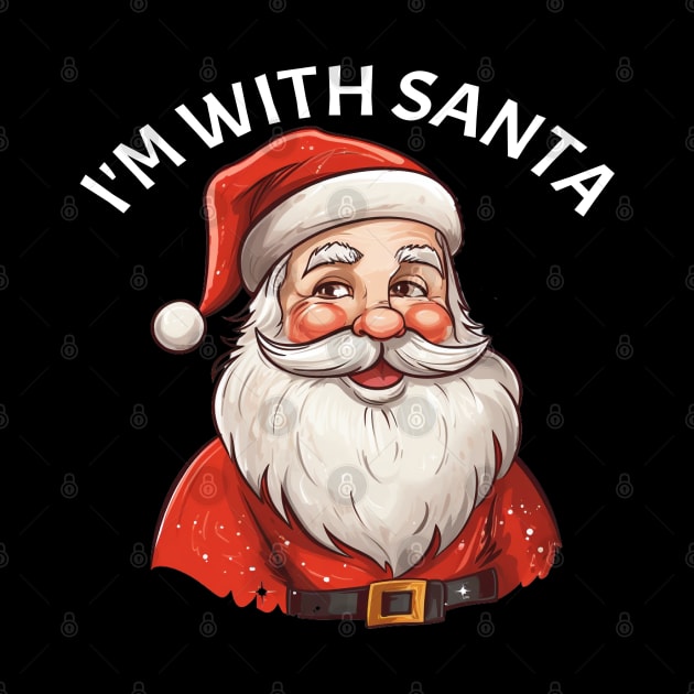 I'm With Santa Claus Fun Christmas Design For Mrs. Santa Claus by Funny Stuff Club